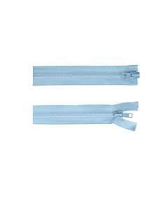 Dubbel deelbare rits 85cm grijs met bloktand.