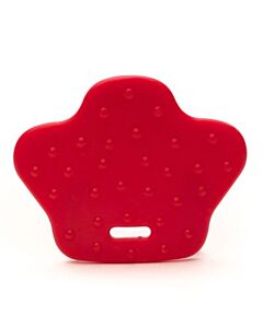Durable bijtring dierenpoot - rood