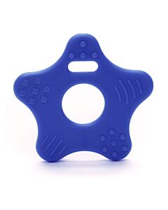 Durable bijtring ster -  donker blauw