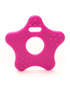 Durable bijtring ster -  roze 