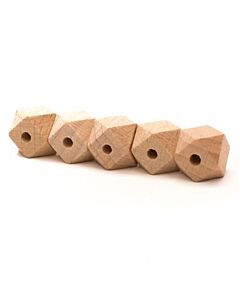 Durable houten hexagonkralen 14mm