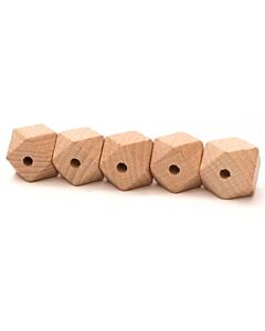 Durable houten hexagonkralen 20mm