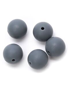 Durable siliconen kralen 15mm kleur grijs
