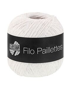 Lana Grossa FILO Paillettes kl.1 wit