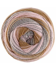 Lana Grossa Gomitolo Gala kleur 4025 (grijs/bruin/lichtroze)