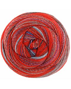 Lana Grossa Gomitolo Magico kleur 3029 (zwart/rood/blauw) 