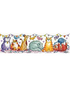Heritage Crafts borduurpakket Cat Show 1539A