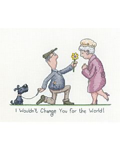 Heritage Crafts borduurpakket I wouldn't change you 1604A telpatroon 