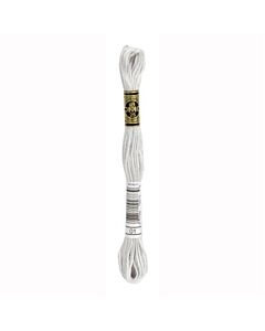 Borduurzijde DMC Mouline Special 117 kl.01 licht grijs/wit 