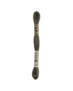 Borduurzijde DMC Mouline Special 117 kl.3787 donker bruin/grijs