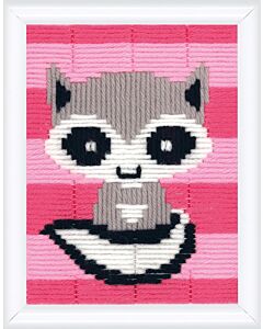 Kinder borduurpakket spansteek wasbeertje van Vervaco pn-0172111