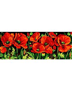 Voorbedrukt stramien/canvas van klaprozen  van Seg de Paris.940.156