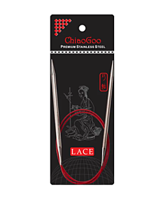 ChiaoGoo Knit RED Lace 5.5mm met 100cm lengte.