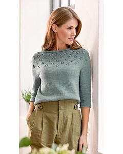 Lana Grossa Cool Wool trui met ajourpatroon breien 