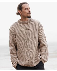 Lana Grossa heren trui met kabels breien van Alta Moda Cashmere 16 (C27,M43)