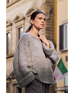 Lana Grossa dames trui breien van Nebbia en Superkid Seta (N1,M16)