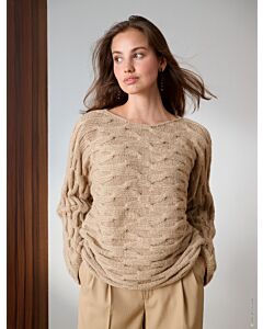 Lana Grossa dames trui met kabels breien van Cool Merino (C29,M25)