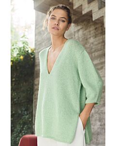 Lana Grossa dames trui met zijsplitten breien van Summer Softness (LB20,M28)