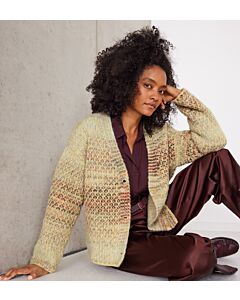 Lana Grossa dames vest breien van Airy en Picasso (F70,M28)