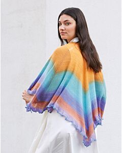 Lana Grossa doek breien van Cool Wool Lace Hand-dyed. (HD4, M2)