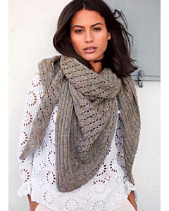Gratis patroon omslagdoek breien van Lana Grossa Ecopuno Tweed