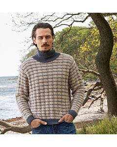 Lana Grossa heren trui met col breien van Cool Wool en Silkhair CL29,m43