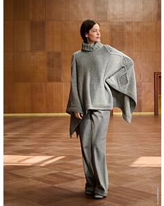Lana Grossa poncho breien van Cool Merino Big & Glamour (C29,M18)