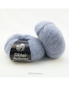 Lana Grossa Silkhair Paillettes kl.408 licht blauw