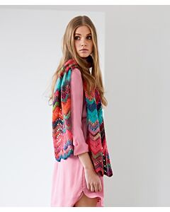 Lana Grossa sjaal van Colorissimo en Silkhair uit Doeken en Co Nr.4