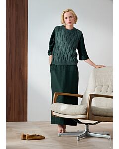 Lana Grossa spencer met kabels breien van Cool Merino (C29,M24)