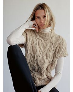 Lana Grossa spencer met kabels breien van Natural Alpaca Pelo (f64,m6)