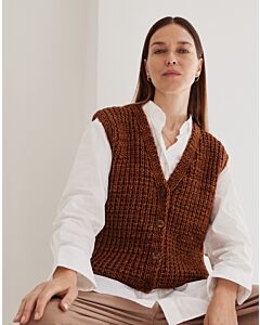 Lana Grossa spencer met knoopjes breien van Vintage Superchunky (C27,M31)