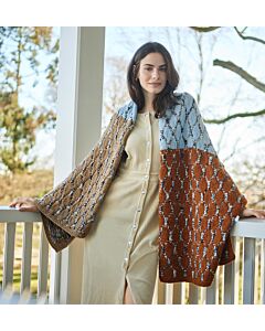 Lana Grossa stola met ingebreid patroon van Colortwist & Cool Merino Big (LB13, M24)