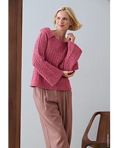 Lana Grossa top-down trui breien van Landlust Soft Tweed 180 (C29,M4)
