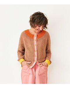 Lana Grossa top down vest breien van Ecopuno (Rosa P Mapala, m9)