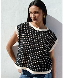 Lana Grossa top in ruitpatroon haken van Elastico H8,m4