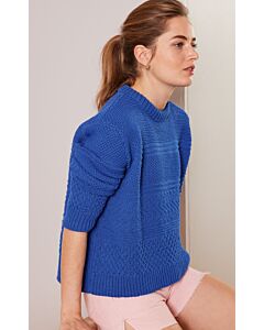 Lana Grossa trui in patronenmix breien van Brigitte no.4 (F63, M33)