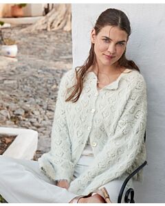 Lana Grossa vest met ajourpatroon breien van Finito (F69,M24)