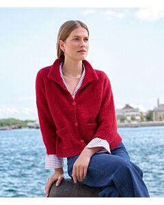 Lana Grossa vest met raglanranden breien van Silkhair en Ecopuno nk3,m20