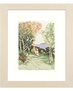 Borduurpakket country vieuw aida van lanarte 34990