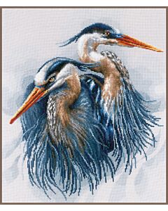 Lanarte borduurpakket grote blauwe reigers pn-0185890 borduren