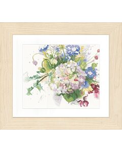 Lanarte borduurpakket lanarte hortensia pn-0151018 op kaaslinnen