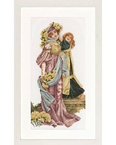 Lanarte borduurpakket victorian ladies met telpatroon op linnen 35042
