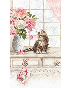 Borduurpakket kitten voor het raam Letistitch 976