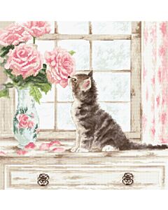 Borduurpakket poesje voor het raam Letistitch 977