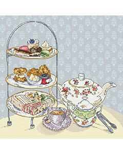 Letistitch borduurpatroon afternoon tea L420 (excl. borduurgaren)