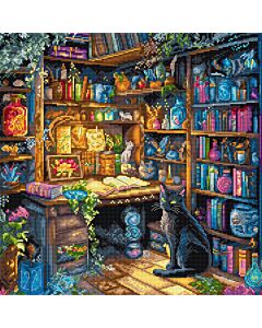 Letistitch borduurpakket 'charmed library' L9935 telpatroon