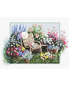 Borduurpakket Blooming garden om te borduren van Luca-s B2344