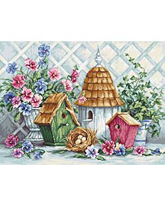 Luca-S borduurpakket vogelhuisjes  b2396