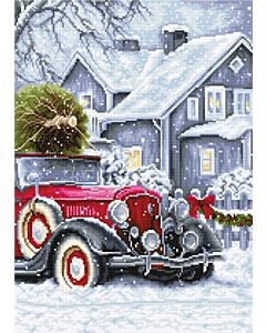 Luca-s borduurpakket Winter Holidays  auto om te borduren bu4010